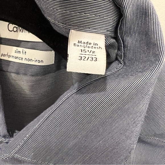 Men’s Calvin Klein Slim Fit Performance Non-Iron Button Down Shirt - Picture 6 of 6